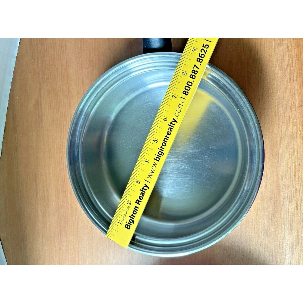 Vintage COOK-O-MATIC 8” Sauce Pan With Lid 18-8 TRI PLY Stainless Steel USA Made